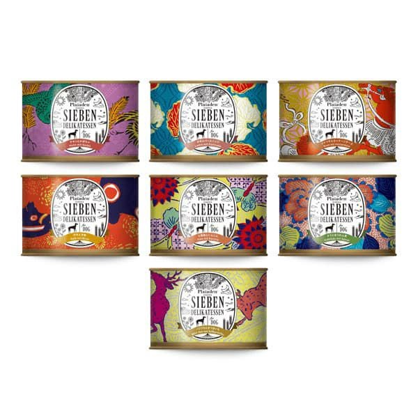 プレイアーデン　ジーベン・デリカテッセン 7種のフレーバー 200g for Dog 7缶セット (ジーベン デリカテッセン